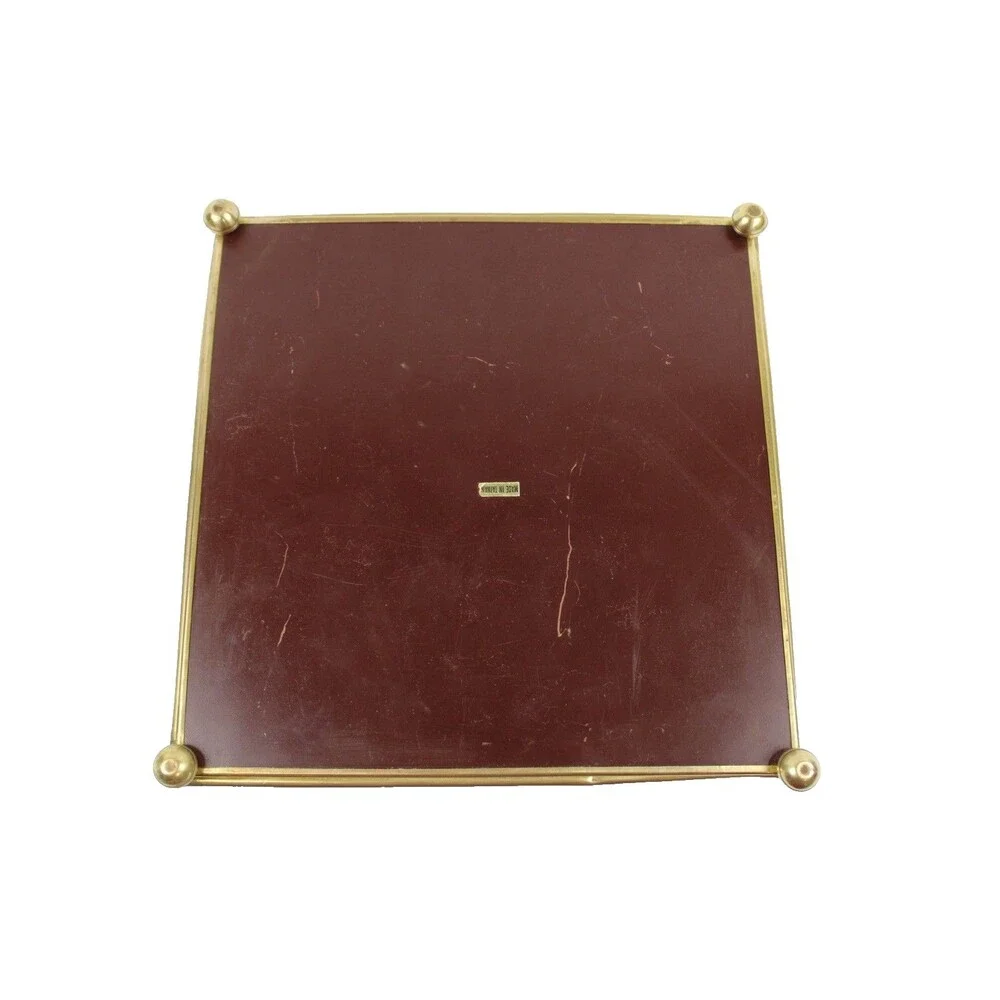 Penco Vintage MCM Brass And Cut Glass Footed Jewelry Box